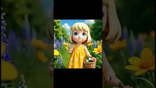 🌸 Baby Cartoon Gardening | Watering Plants in a Flower Field 🌼✨