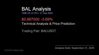 BAL (BALUSDT) Technical Analysis - Price Prediction & Buy or Sell September 21, 2025