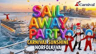🔴 LIVE: Carnival Sunshine Cruise Sail Away 2026 Norfolk, VA | Lido Deck Tour & First Impressions