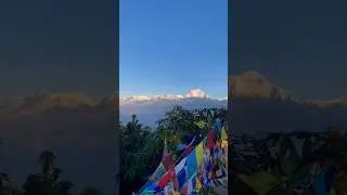 mountain and sunrise  view from Annapurna foothills trek #poonhilltrek  #khopratrek #moharedanda