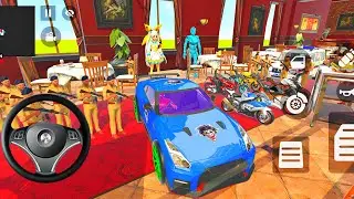Car bike game*Franklin ordered an Indian Police car and Nissan GTR 🚛 in Restaurent 🎮With Bikes🚨