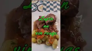 R&acirc;ble de lapin au vin rouge. Rabbit with red wine.  #food #recipe #reels  #cuisine #cooking