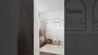 Wooden arch in kids room decor with garden wall decals by ponponi