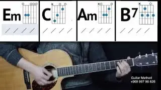 Basic chords progression exercises - Em C Am B7