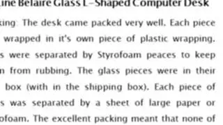 Modern Computer Desk | Z Line Belaire Glass L Shaped Computer Desk