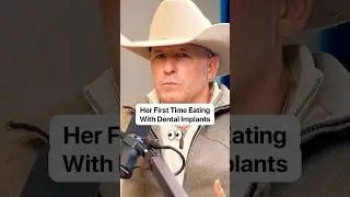 Her FIRST Time Eating With Dental Implants?! 🤯🦷 #shorts