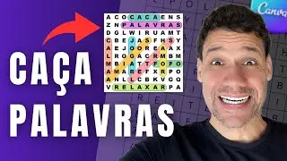 Como Fazer Caça Palavras no Canva - Canva Para Professores
