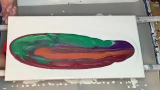 #64 Acrylic Split Cup Pour. Color Shift Paints over Satin Enamel. Dramatic Results! 😍