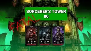 MK mobile. Sorcerer's Tower 80. Fatal. Boss Fight. Gameplay walkthrough.