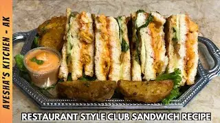 BBQ Club Sandwich | Best Club Sandwich Recipe Better Than Any Restaurant by Ayesha's Kitchen - AK