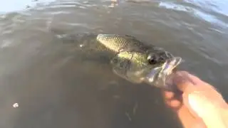 Bass fishing at Lake Overholser in Oklahoma City