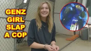 Gen Z Girl Arrested for DUI Slaps a Cop and Gets Tackled to the Ground