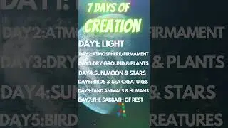 God creation in 7 days