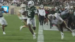 Michigan State QB Aidan Chiles is NOT AFRAID to take big hits