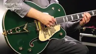 Gretsch Guitars G6136I Irish Falcon Bono Signature Electric Guitar, Evergreen with Gold Sparkle