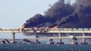 Fire rages on after blast on Crimea bridge as Russia launches investigation