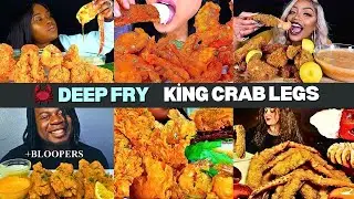 💥 Insane CRUNCH Madness! 😱🦀 Deep - Fried King Crab Gone CRAZY | Seafood Boil Mukbang ASMR ✨
