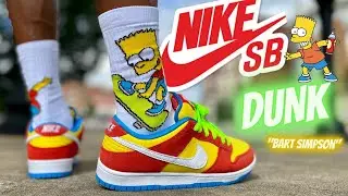 EARLY LOOK‼️ NIKE SB DUNK LOW BART SIMPSON DETAILED REVIEW & ON FEET W/ LACE SWAPS ‼️