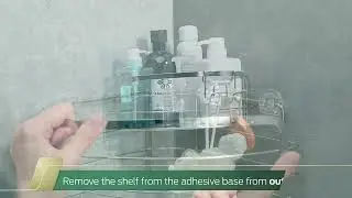 Luxear Corner Shower Caddy, Vacuum Shower Organizer Suction Cup Shower Containers Drill