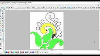 Dise&ntilde;o de bordado plano con herramienta de relleno compleja Software de bordado Richpeace