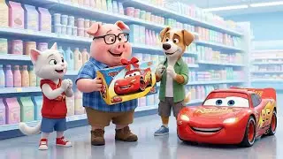 McQueen Car & Friends Buy PIG A Surprise Toy! McQueen and Friends
