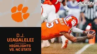 DJ Uiagalelei Powers Clemson To A Payback Win Over The Wolfpack
