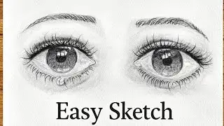 How to draw realistic easy eyes.| Step by step.| Full tutorial||