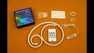 Розумна, неонова, стрічка, LED, NEON, MAGIC, LIGHTS, RGB-IC, USB, з мікрофоном, та світломузика