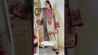 3PC Dhanak Fabric Full Embroidered Dress Wholesale Price #dhanakfabrics #brandedclothes #clothing