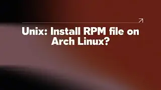 Unix: Install RPM file on Arch Linux?