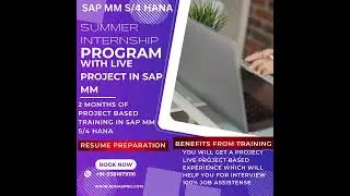 Summer Internship in SAP MM| Project based training      