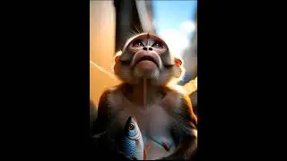 Monkey Stolen The Fish