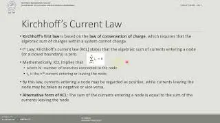 Circuit Theory - Concepts - Lecture 3