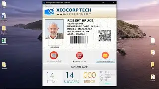 XEOCORP Bulk Business Card Generator with QR/Bar Code | JavaFx | Java | Image Processing