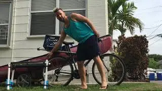 DIY SURFBOARD BIKE RACK. PVC bike rack to carry a surf stick. Easy to build and use.