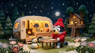 Bluey’s Late Winter Fireplace Night 🔥 Cozy Winter Lo-fi Jazz for Studying, Relaxing & Deep Focus