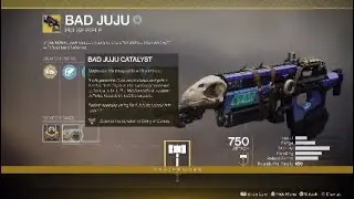 Destiny 2 Bad Juju Catalyst to Masterwork 26/8/-2/9/2019