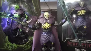 The Masters of the Universe Revelations figure SCARE GLOW vs Mattel Creations Exclusive Figure
