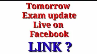 Tomorrow Exam update live on Facebook / LINK ?? // MSBTE / Mumbai University / SPPU/ RTMNU/ BATU