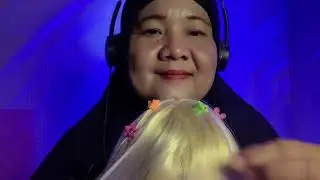 [ no talking ] Asmr cari kutu, pulling, sisir dan garuk wig pirang