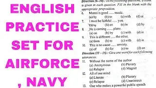 ENGLIAH PRACTICE SET FOR AIRFORCE X, Y, X+Y, NAVY 2018-19