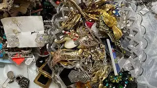 Making Brooches from old earrings!  Part 2 of my mystery jewelry box!