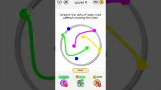 Connect the dots of same color without crossing the lines! Level4 #braindom #samecolor #shorts