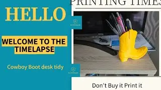 3D printed Cowboy Boot Desk tidy. Printed on Bambu X1C