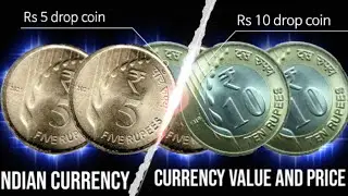 5₹ V/S 10 Rupees | currency price | Old Indian coin market price | Found Money | Drop 💧 coins 🪙