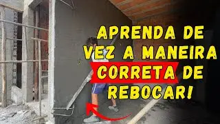 O melhor método para fazer um Reboco perfeito! O resultado final vai te impressionar 💰