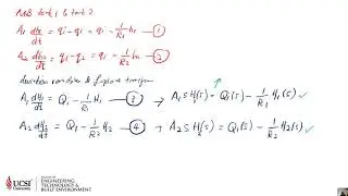 Transfer Function Derivation of Non-interacting Tanks