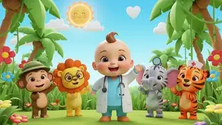 🎵 Little Doctor Animal Rescue Adventure | kids nursery rhymes | Baby Song, Jungle Animal Doctor 🩺🦁🐘