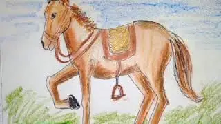 Animal drawing - Horse #easydrawing #animaldrawing #easydrawingforkids #drawingtutorial #horse #easy