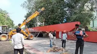 Two hydra crane unloading heigh weight SWL crane beam BHL jhansi 